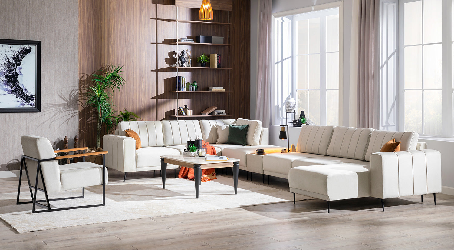 🕒 Corner Sofa Set