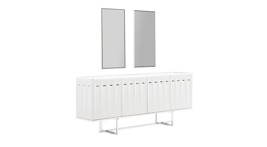 Natura Dining Room Set – Table, 6 Chairs, Console & Mirrors