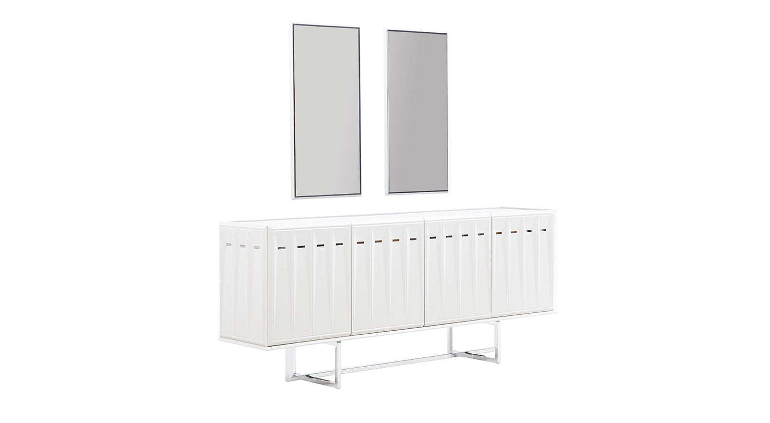 Natura Dining Room Set – Table, 6 Chairs, Console & Mirrors