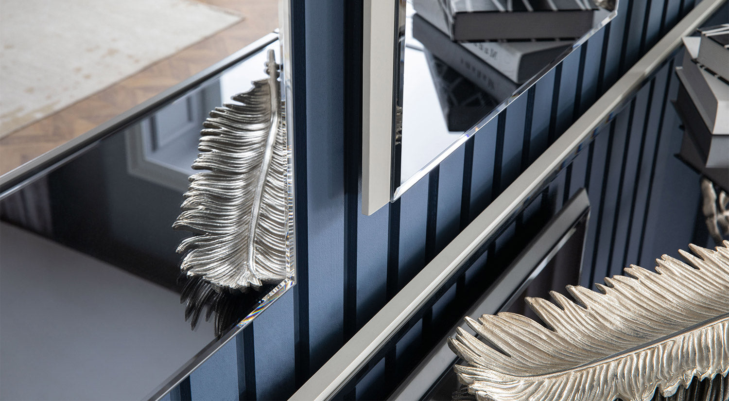 Natura Dining Room Set – Table, 6 Chairs, Console & Mirrors