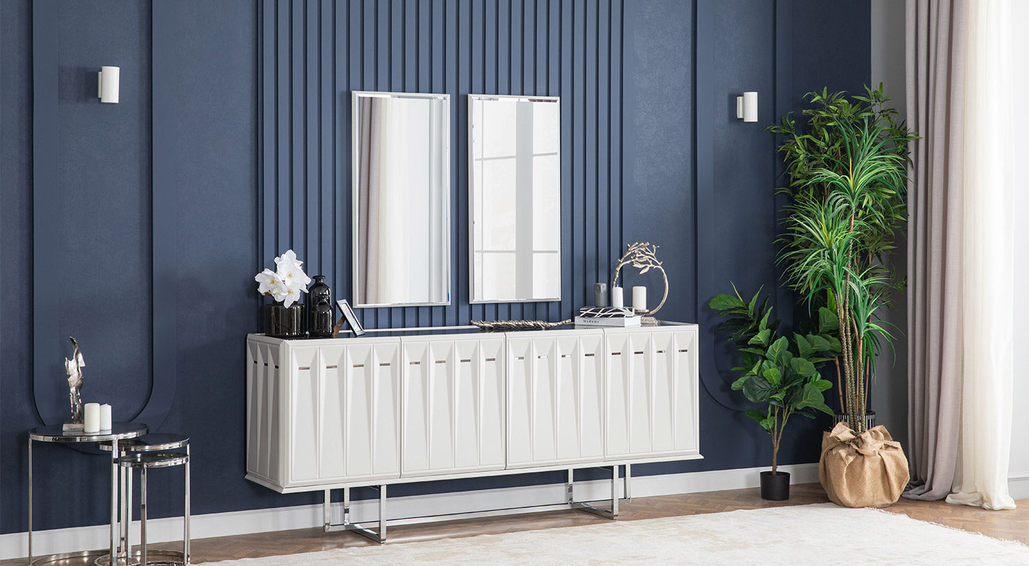 Natura - Dining Room Console Unit with Mirrors