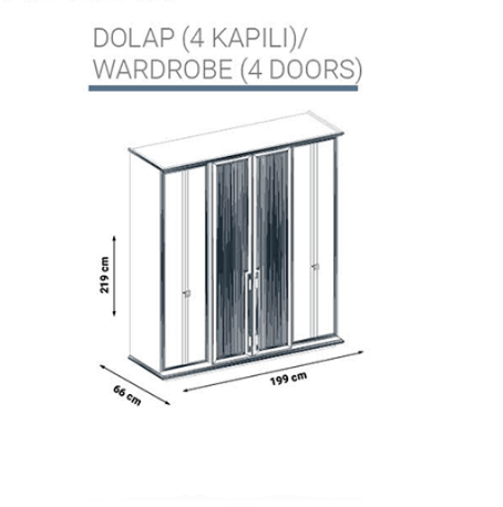 Marmaris - 4 Door Wardrobe