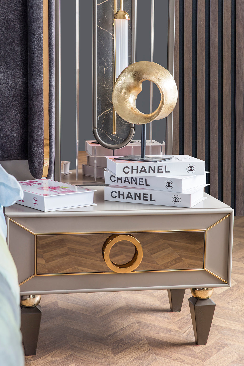 Lizbon - Bedside Cabinet With Touch Led Light