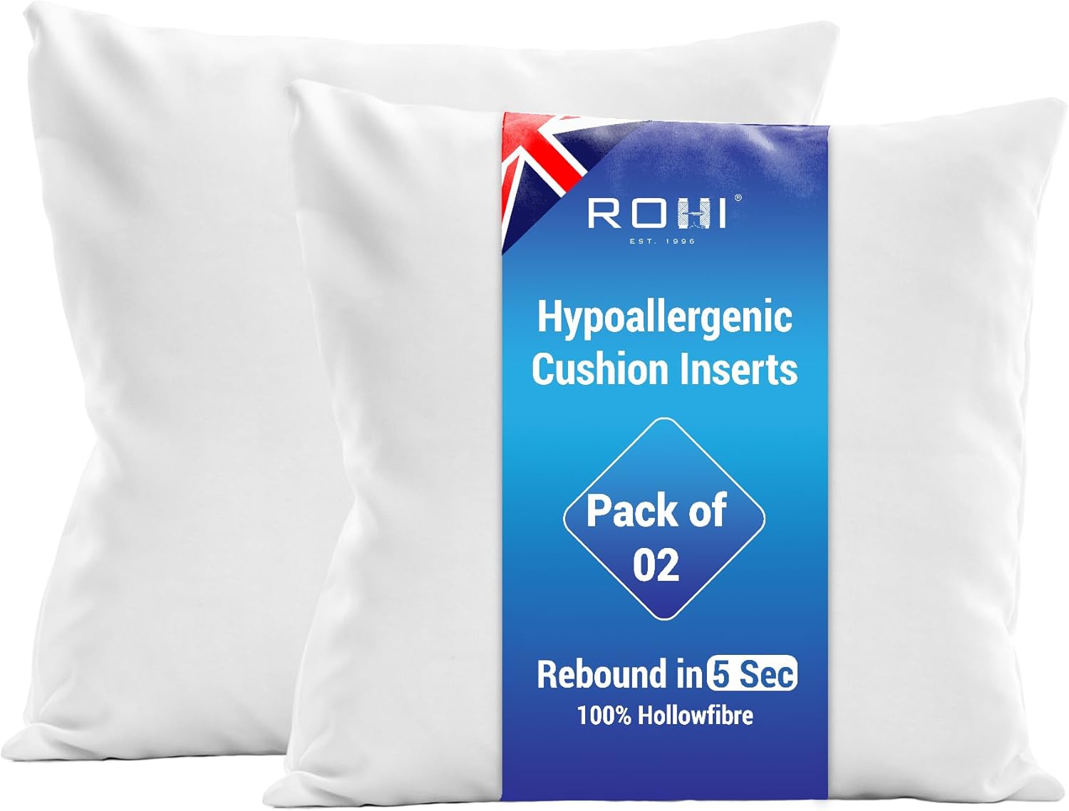 Rohi Set of 2 Hypoallergic Cushion Inner Pads - Under £50 Home Upgrade