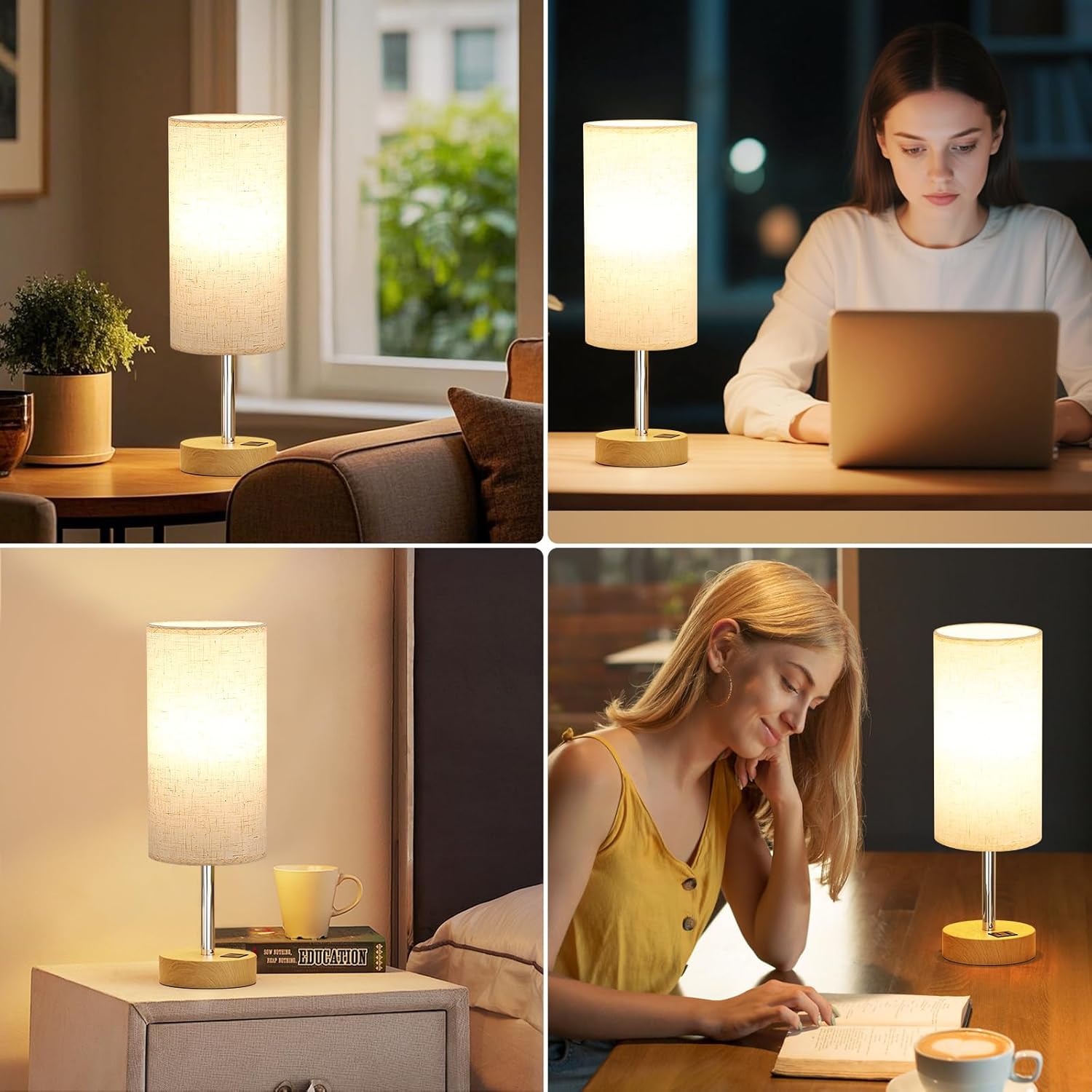 Aooshine Bedside Lamps with USB A+C Charging Ports - Under £50 Home Upgrade