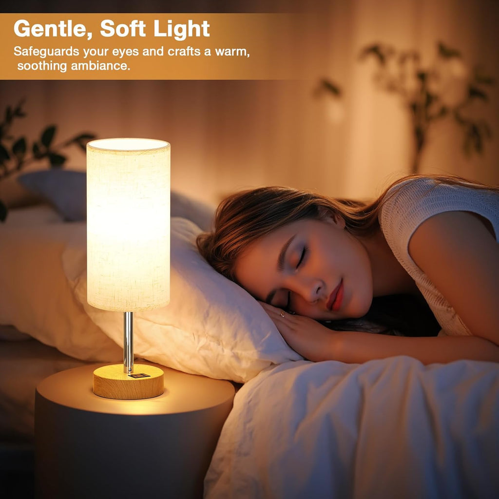 Aooshine Bedside Lamps with USB A+C Charging Ports - Under £50 Home Upgrade