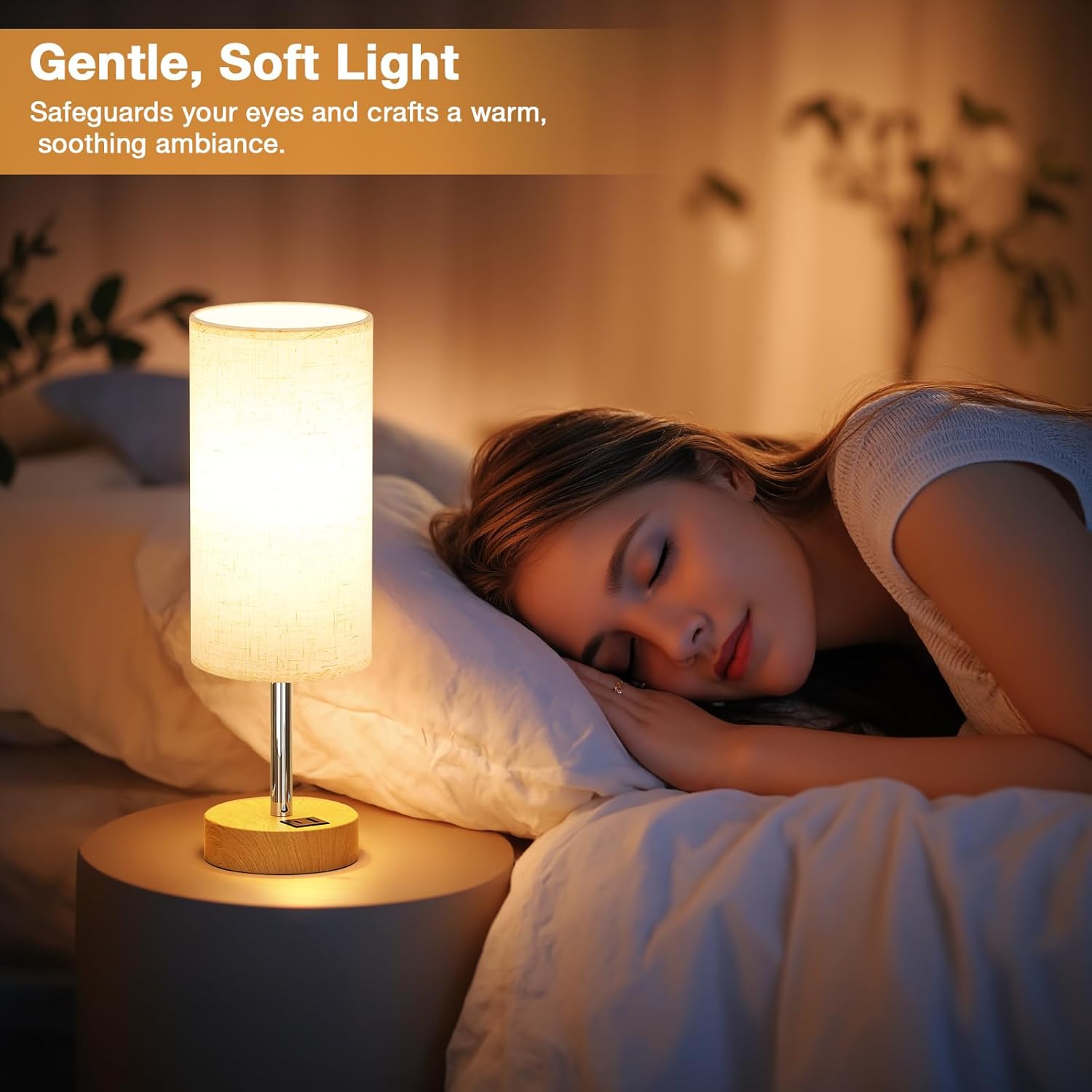 Aooshine Bedside Lamps with USB A+C Charging Ports - Under £50 Home Upgrade