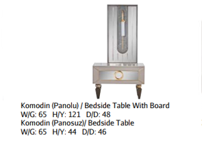 Lizbon - Bedside Cabinet With Touch Led Light