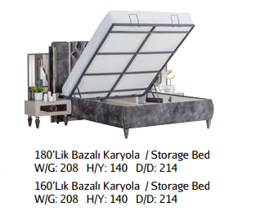 Lizbon - Bed With Ottoman Storage