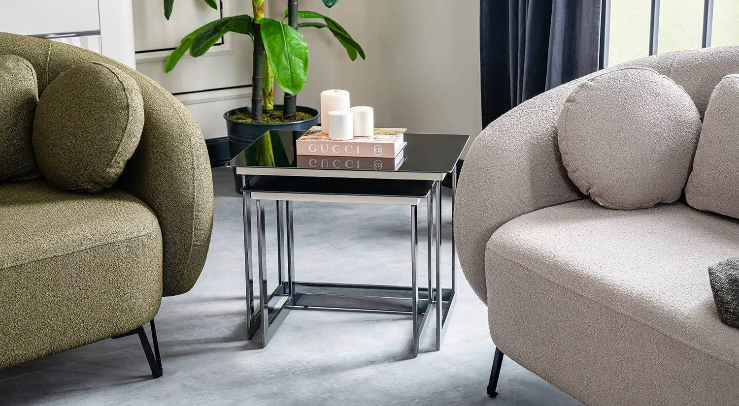 Pamukkale Zigon Nesting Side Table Set (2-Piece)