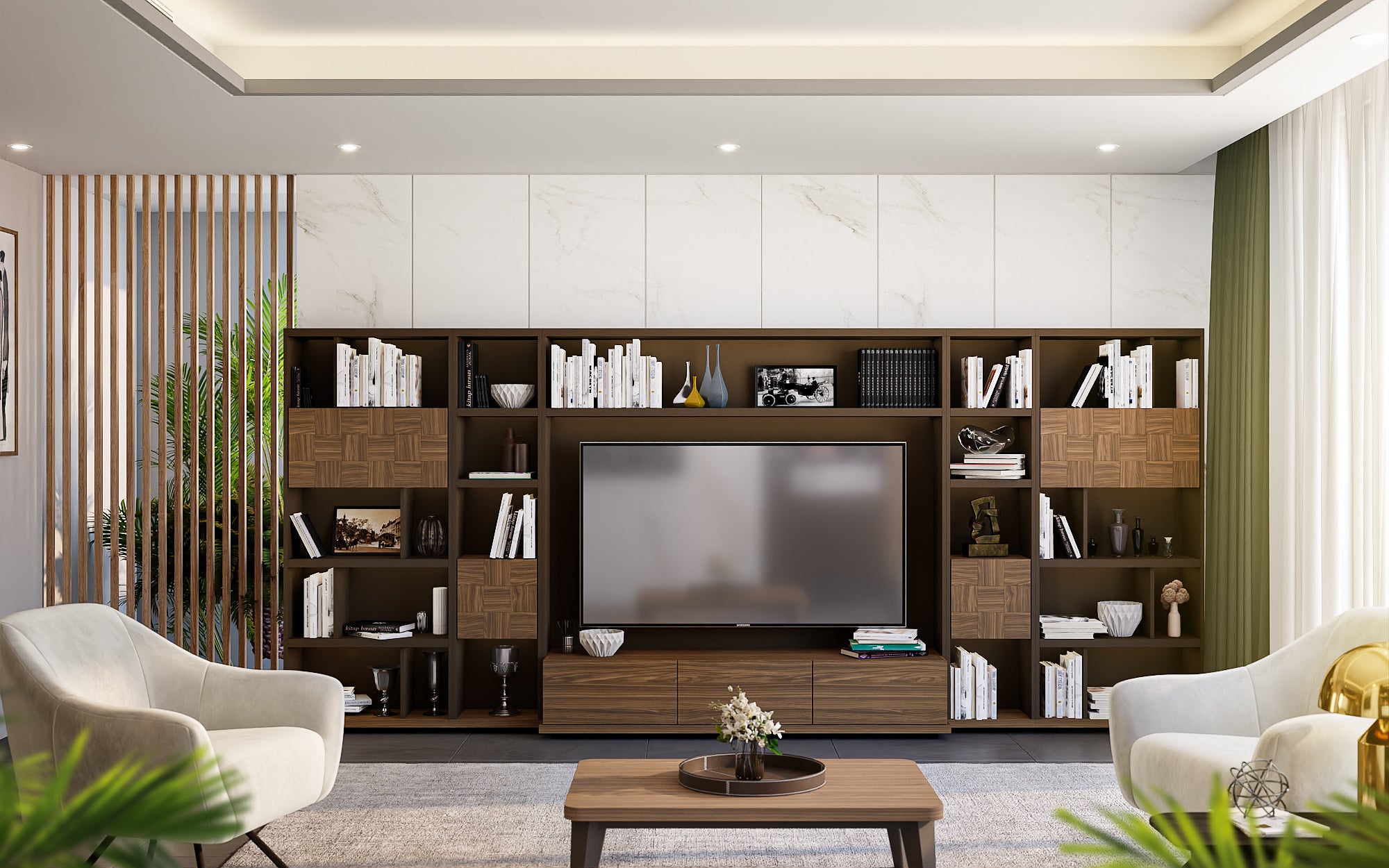 Polo TV Unit With 2-Piece Nesting Coffee Table Set