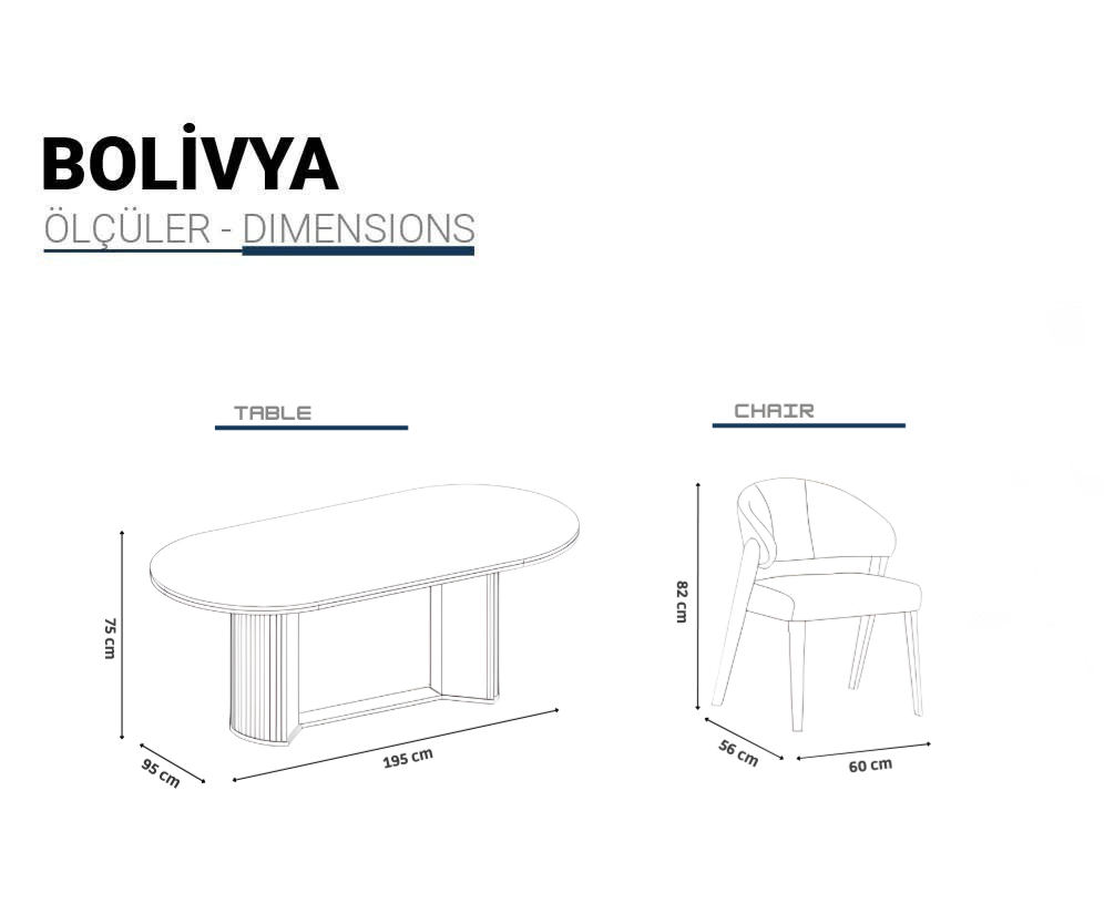 BOLIVYA DINING TABLE SET