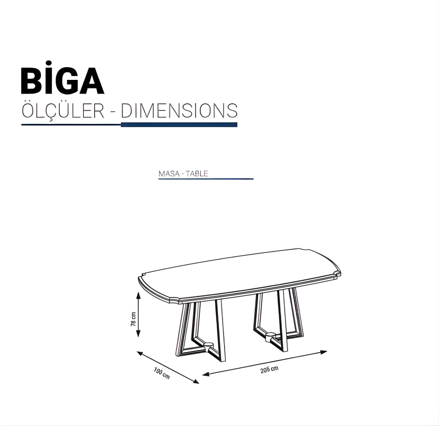 Biga - Dining Table Set (Table + 6 Chairs)