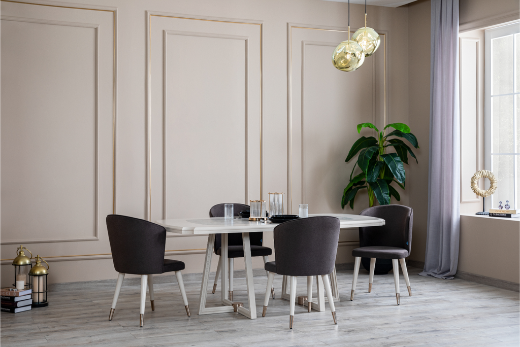 Biga - Dining Set – Table, 6 Chairs, Console & Mirrors