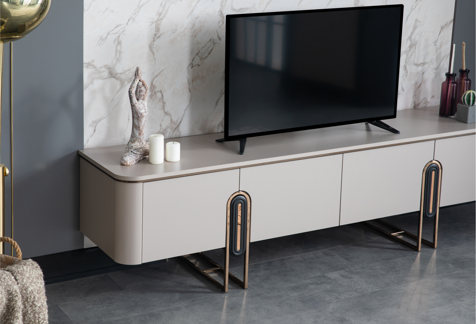 Ottoman TV Unit – Modern Minimalist Entertainment Centre
