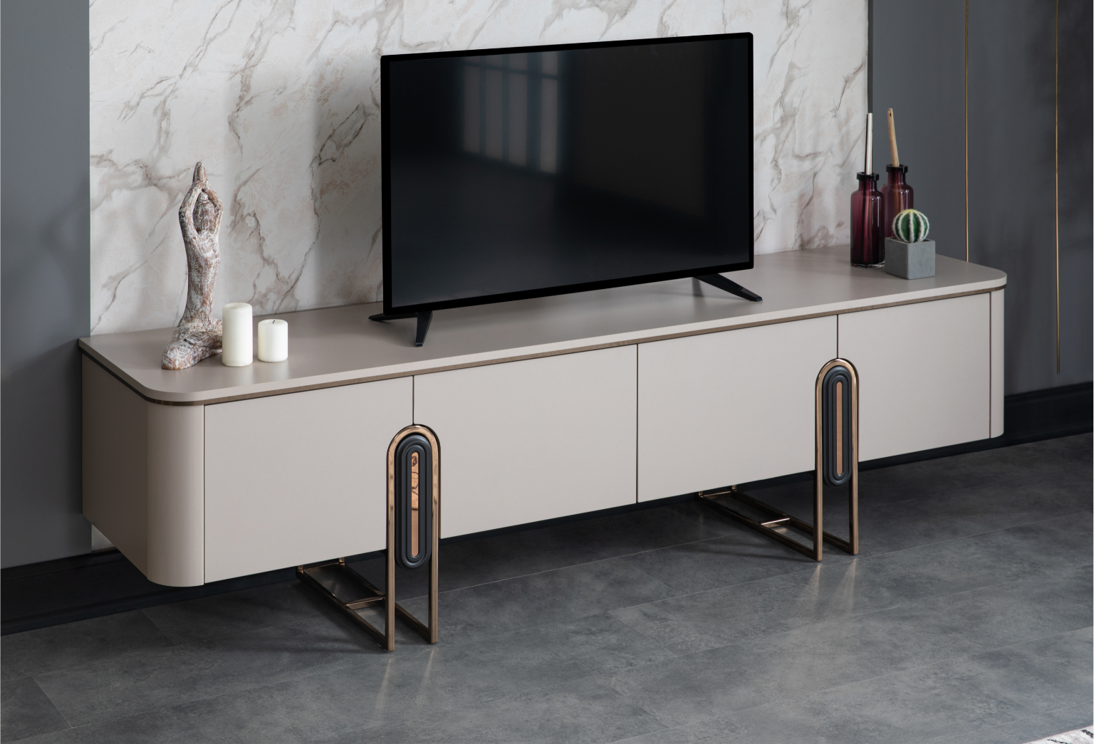 Ottoman TV Unit – Modern Minimalist Entertainment Centre