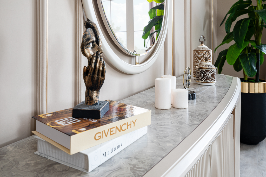 Biga - Dining Set – Table, 6 Chairs, Console & Mirrors