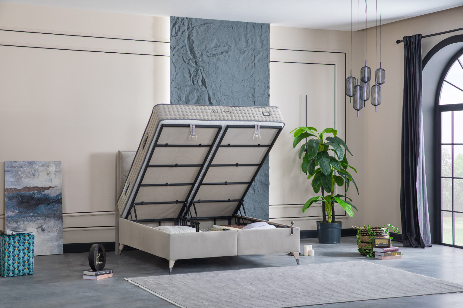 Energy Pluss King Size Bed – Premium Ottoman Storage Bed