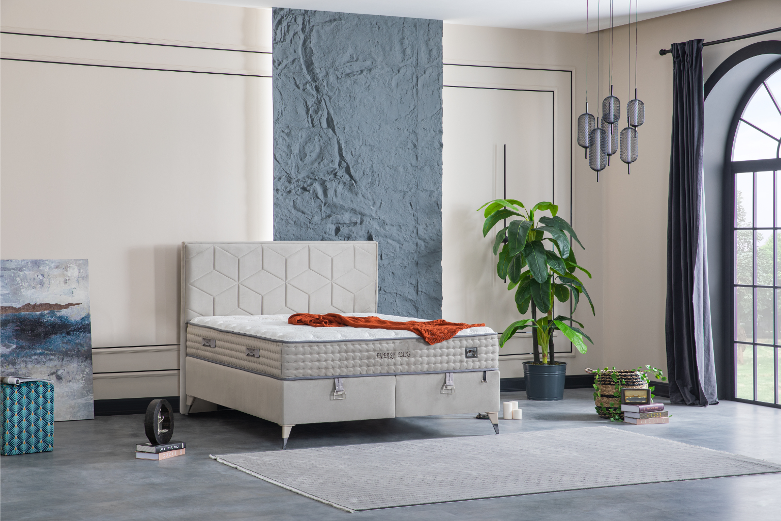 Energy Pluss King Size Bed – Premium Ottoman Storage Bed
