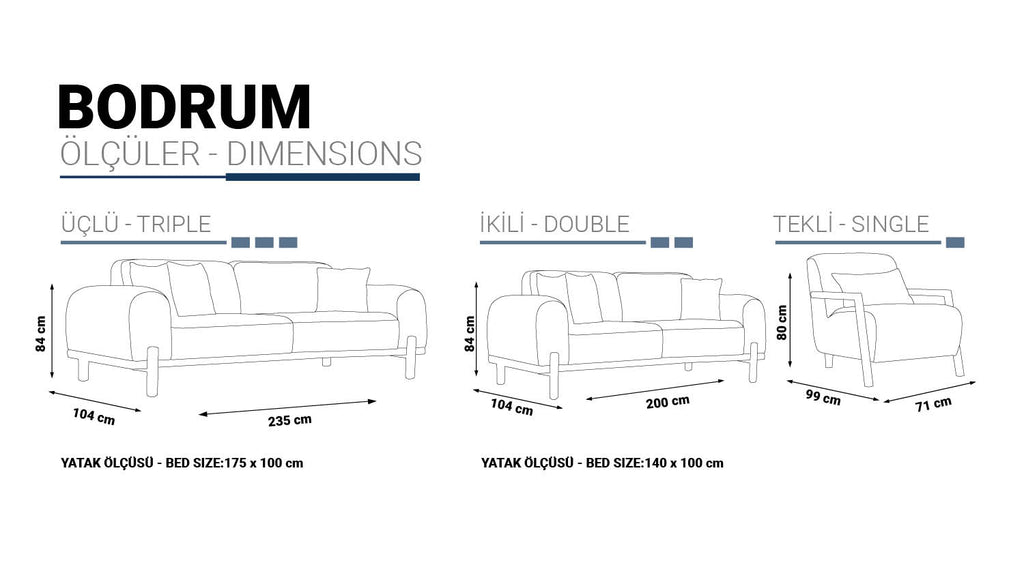 Bodrum - Sofa Set  3+2+1