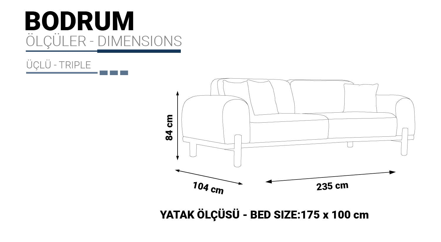 Bodrum - Sofa Set  3+2+1