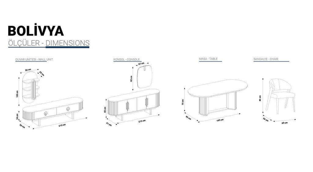 Bolivya Yemek Odası Takımı
