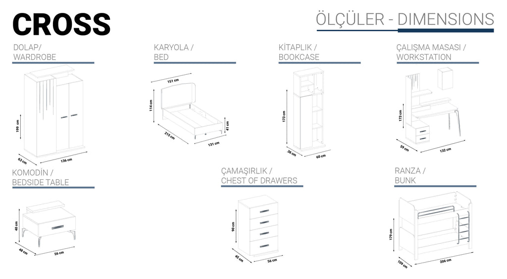 Cross Kids Bedroom Set
