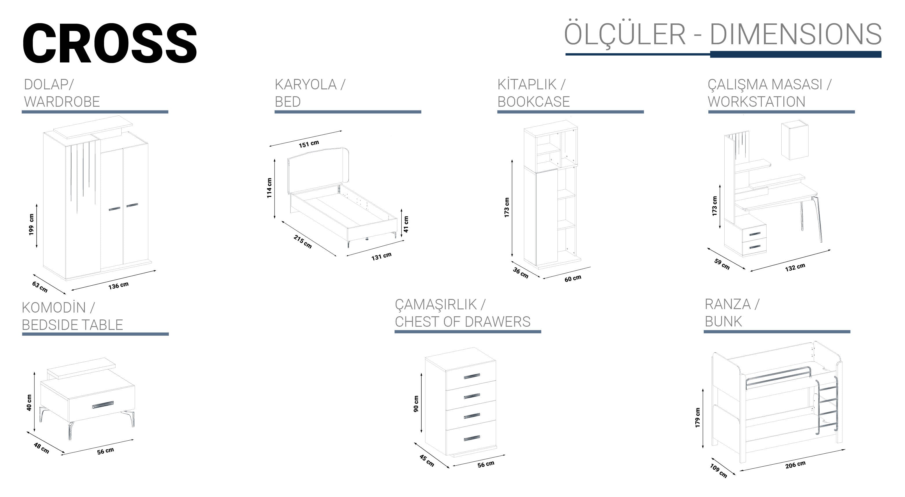 Cross Kids Bedroom Set