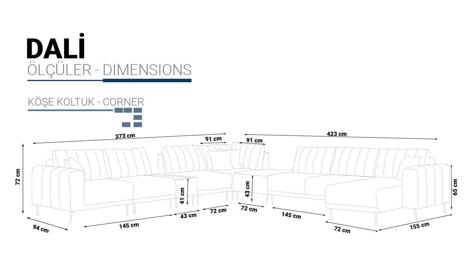 Dali Köşe Koltuk Takımı