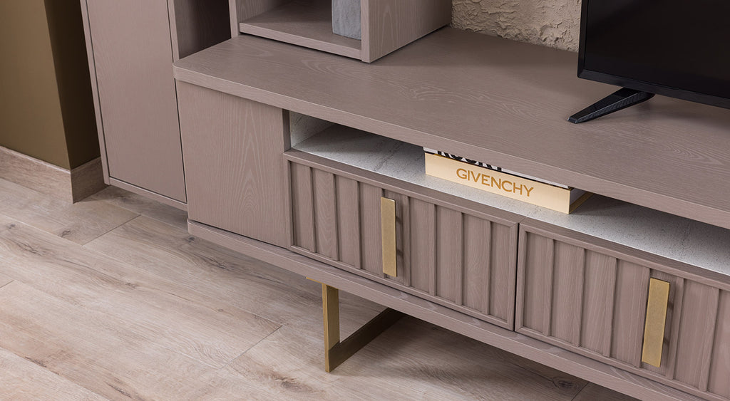 Latte TV & Wall Unit Set