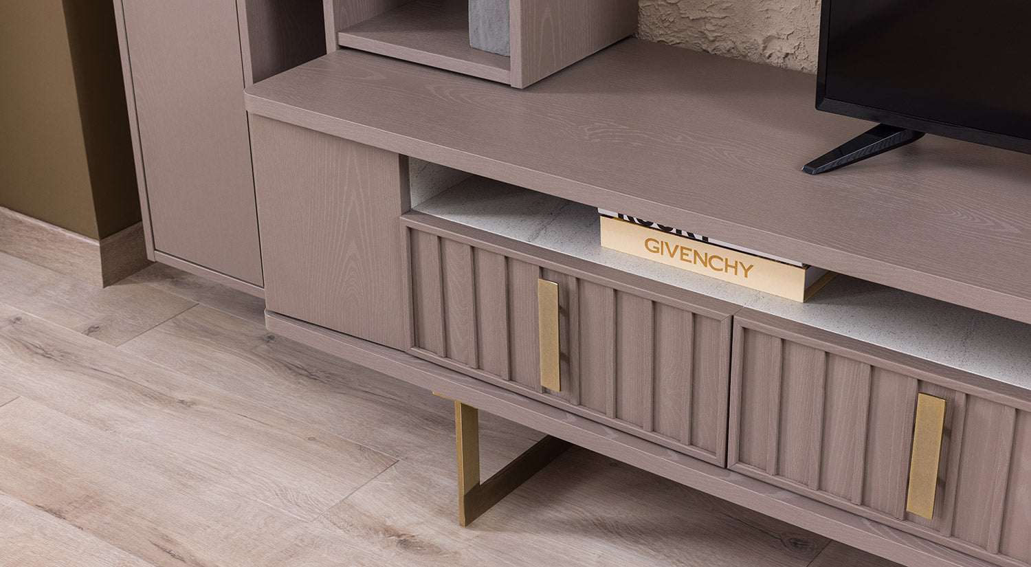 Latte TV & Wall Unit Set