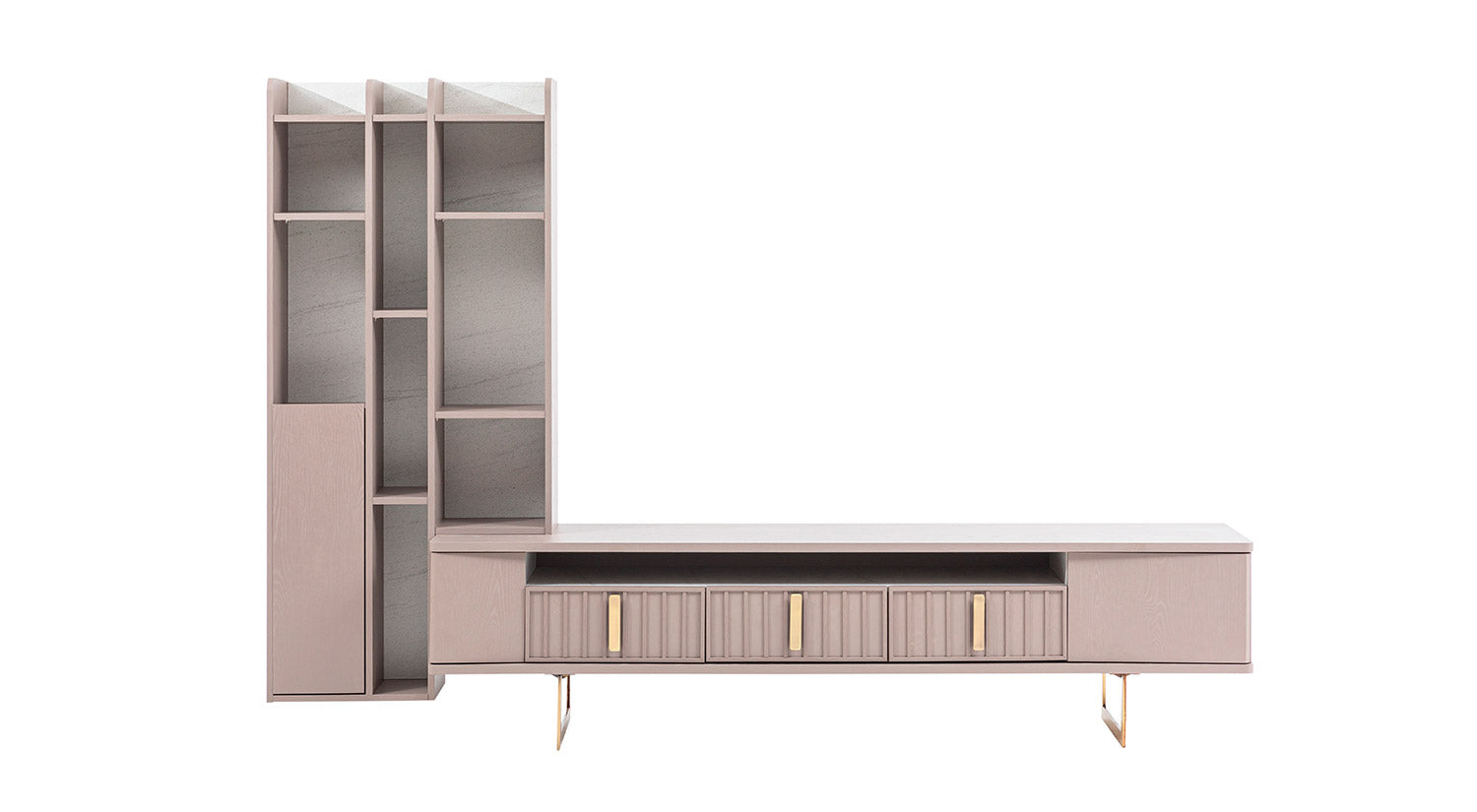 Latte TV & Wall Unit Set