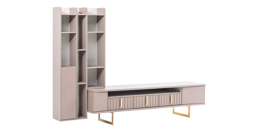 Latte TV & Wall Unit Set