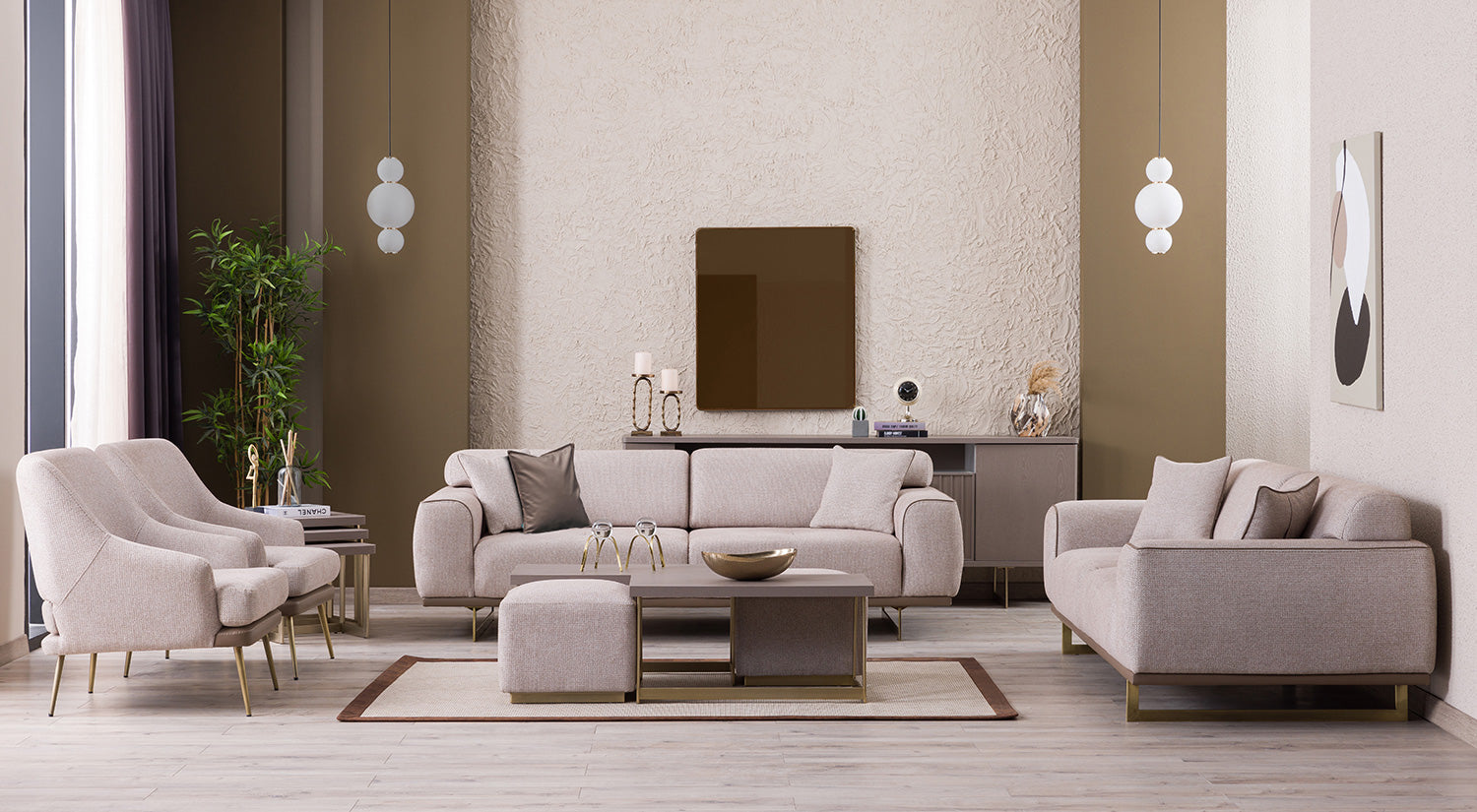 Latte Sofa Set