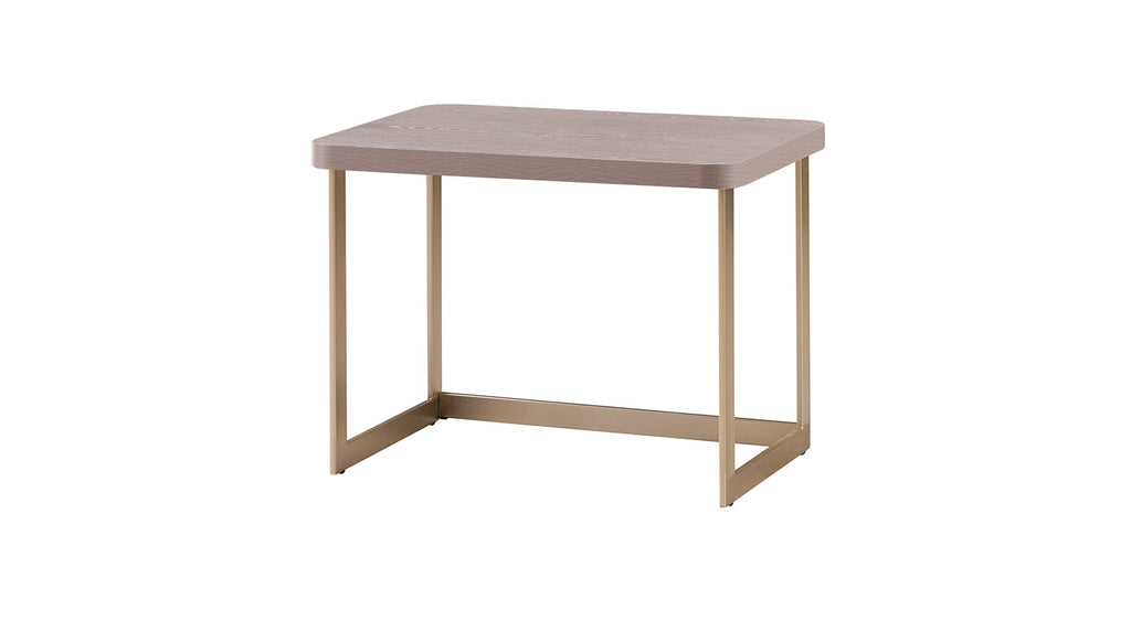 Latte Coffee Table with 2x Poufs & Nesting Side Table Set