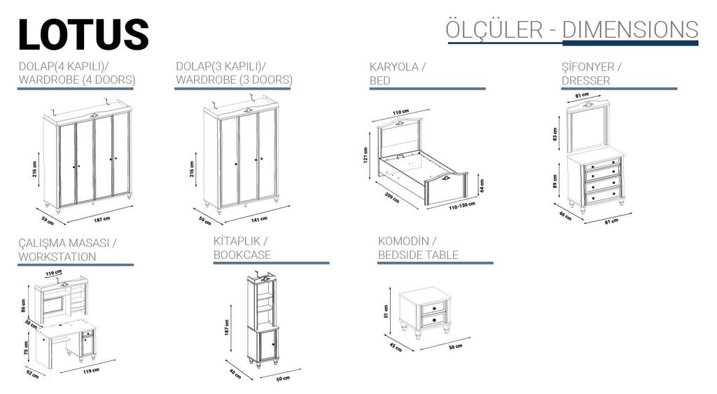 Lotus Young Bedroom Set