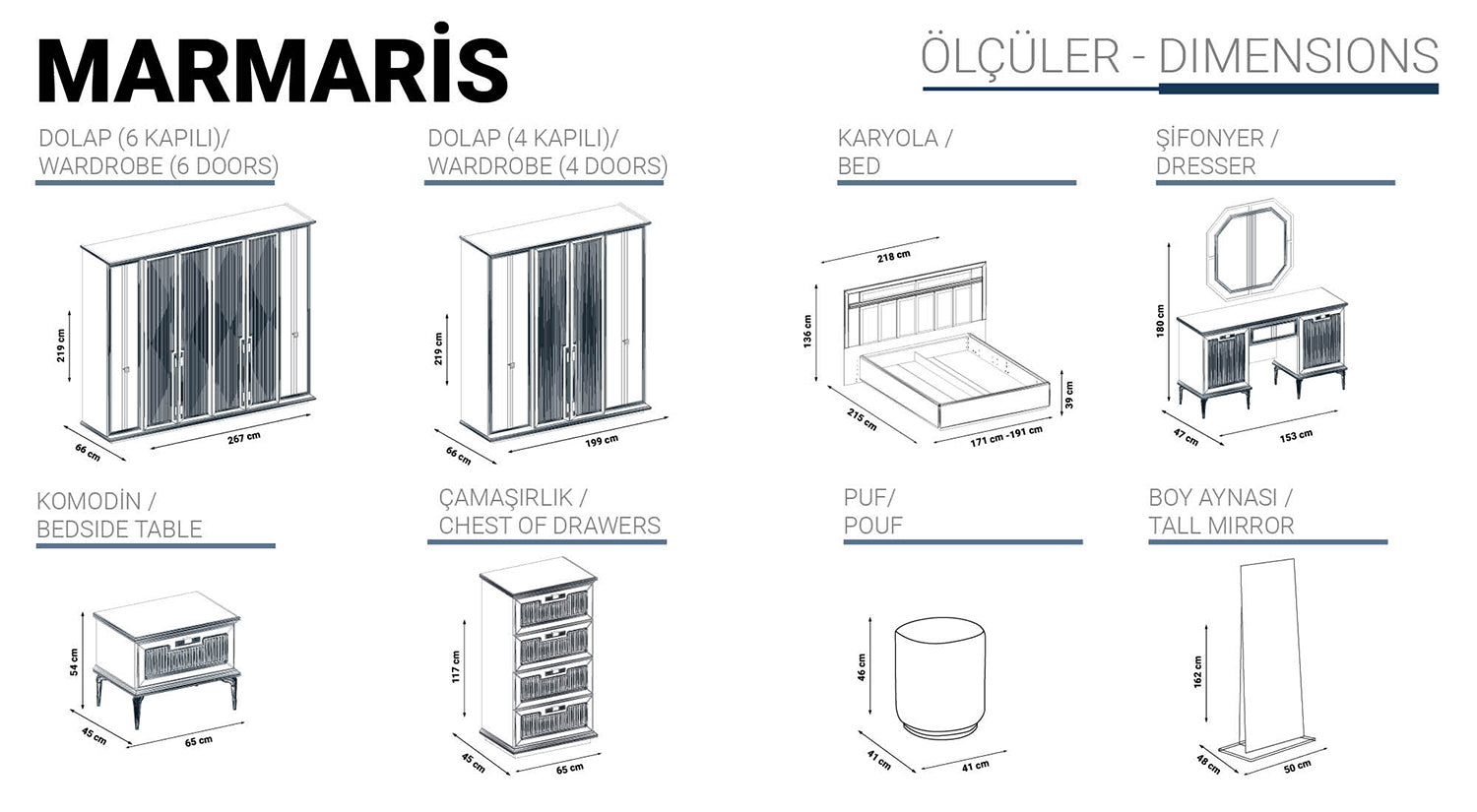Marmaris Bedroom Set