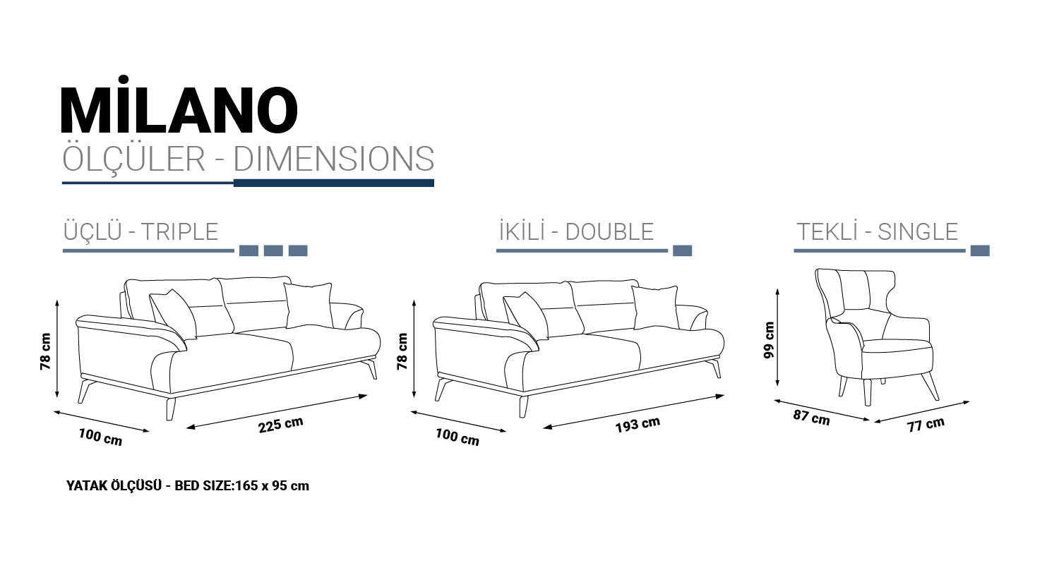 Milano Koltuk Takımı - (3+2+1 kişilik)