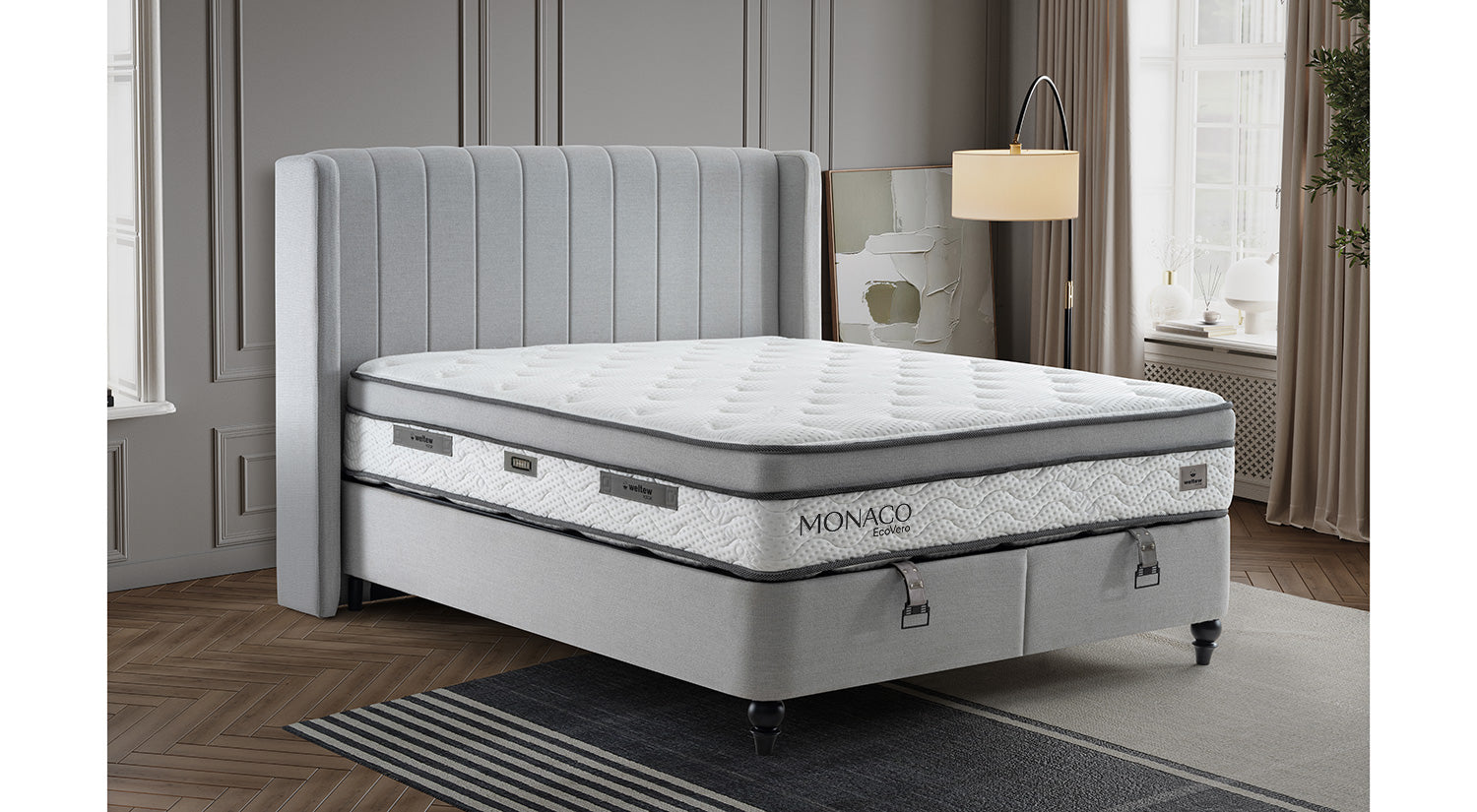 Monaco King Size Bed – Premium Ottoman Storage Bed