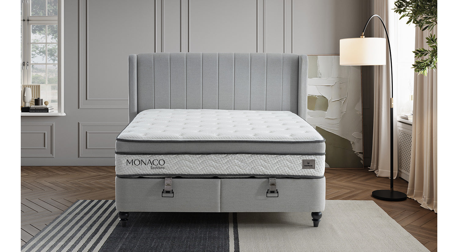 Monaco King Size Bed – Premium Ottoman Storage Bed