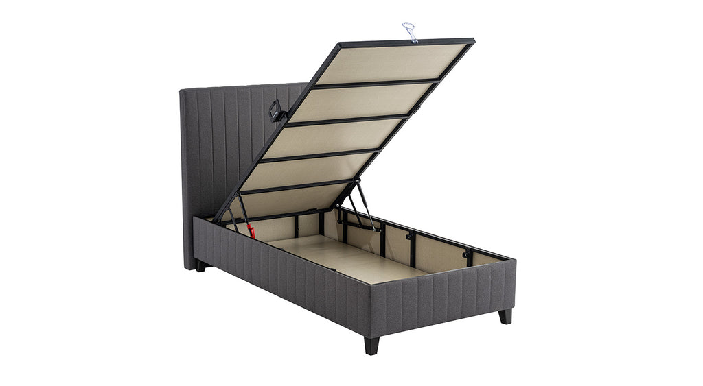 Moonlight Single Bed – Premium Ottoman Storage