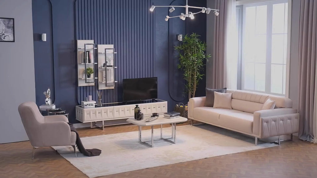 Natura Wall Unit – Modern Turkish TV Stand/Wall Unit - with Storage Drawers & Gloss Finish