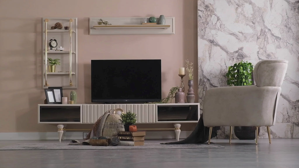 Emirgan Wall Unit – Modern Turkish TV Stand & Display Cabinet