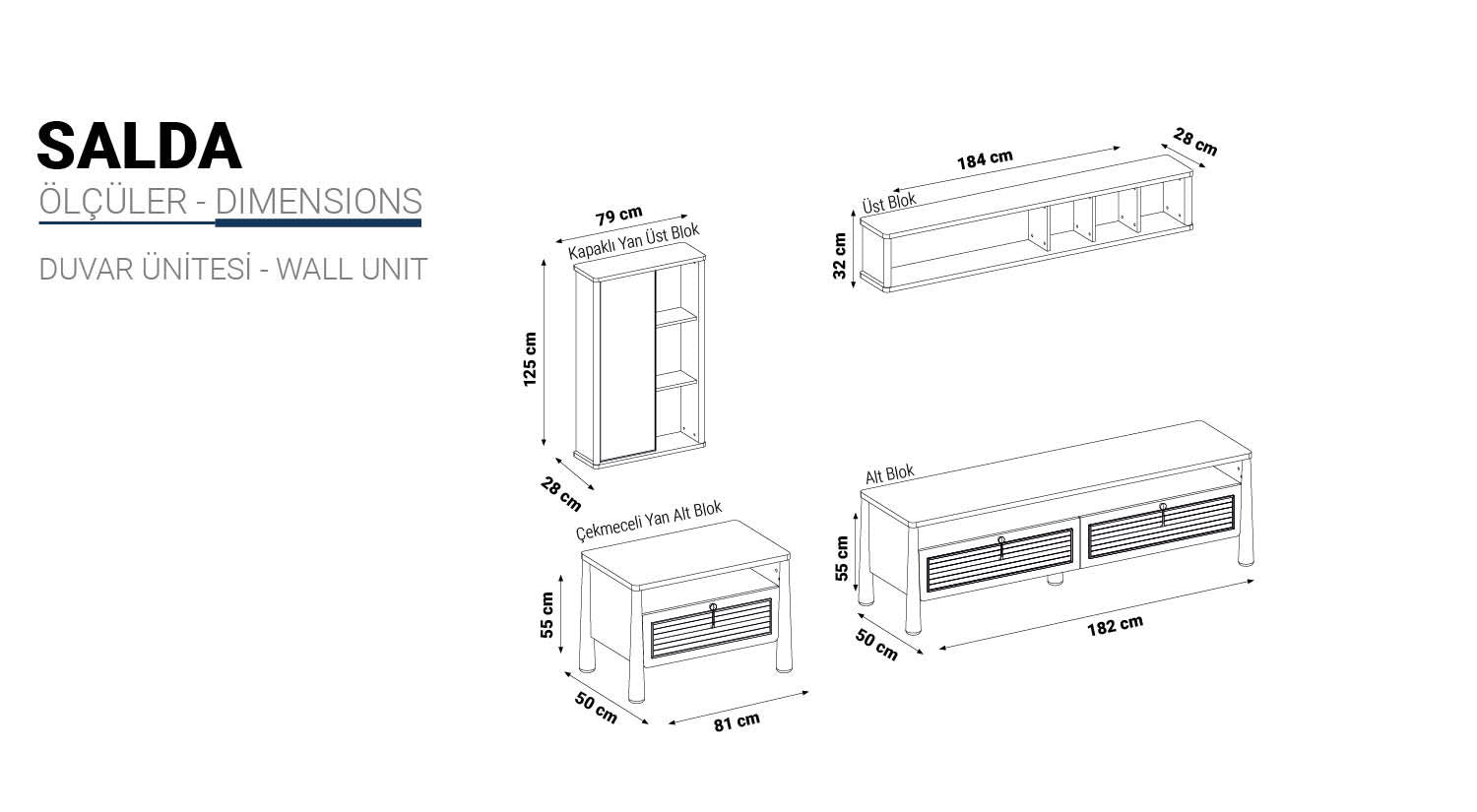 Salda Tv & Wall Unit Set