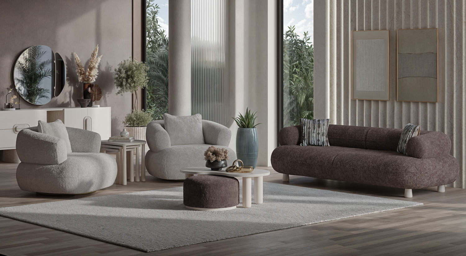 Traverta Coffee Table Set