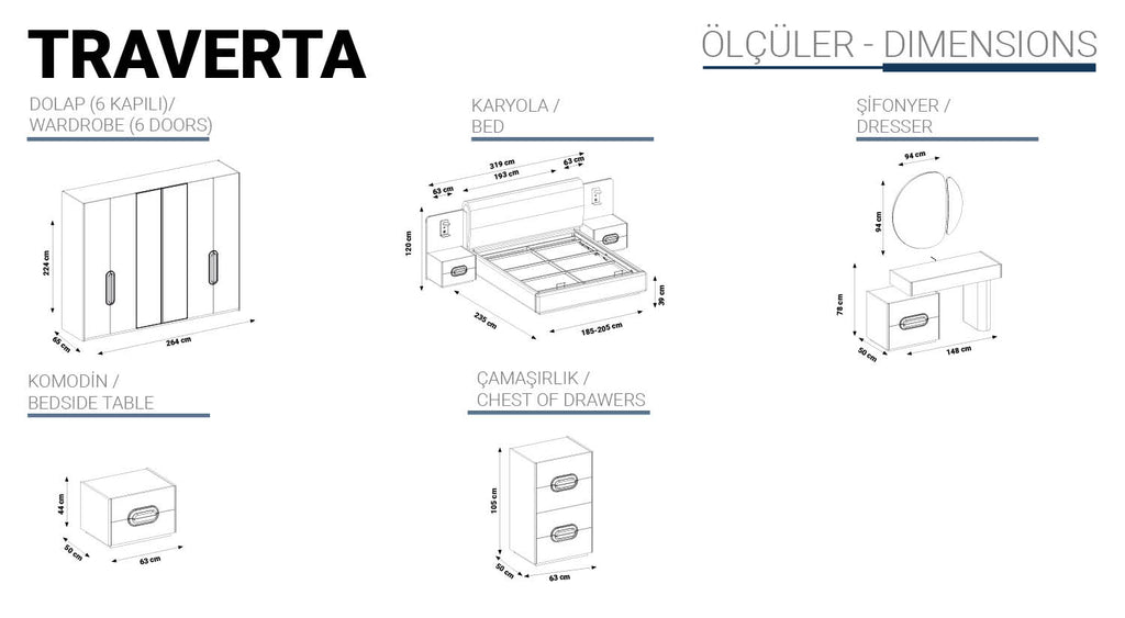 Traverta Bedroom Set