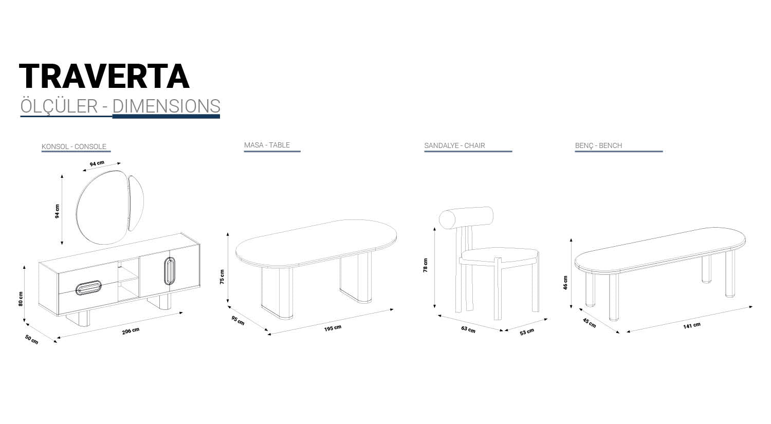 Traverta Dining Room Set