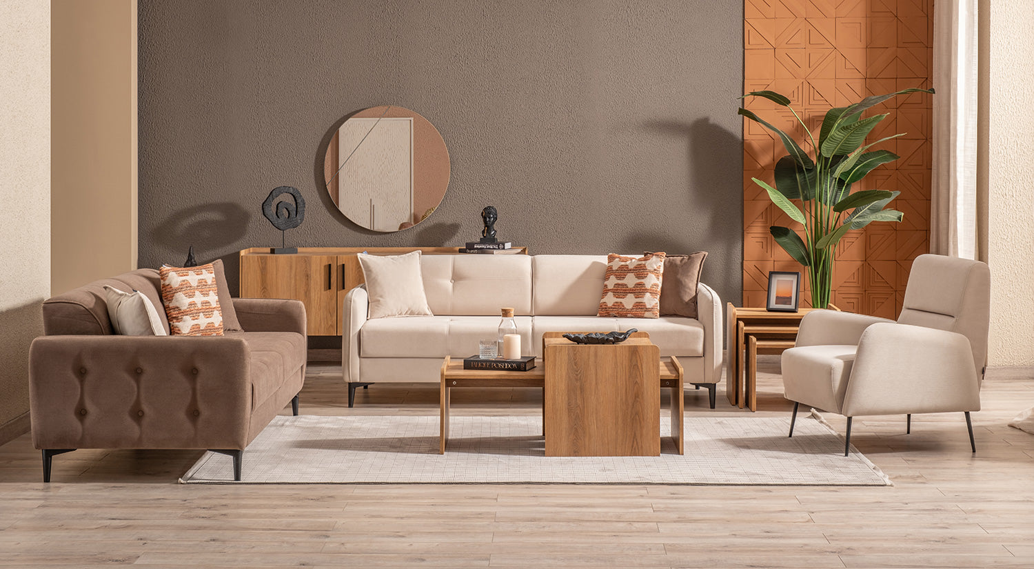 Pluss Sofa Set - (3+2+1 seater)